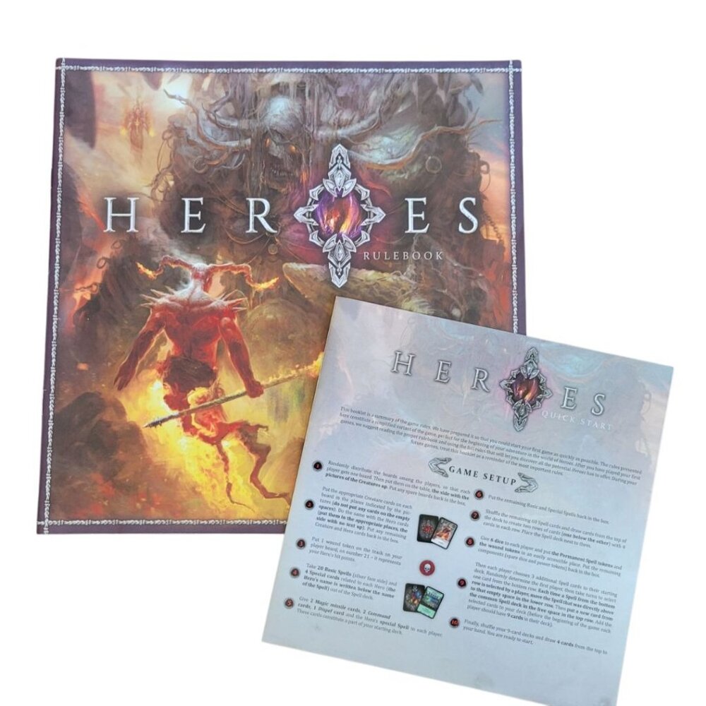 Heroes Game Rule Book Set Up Replacement Instructions Guidelines‎